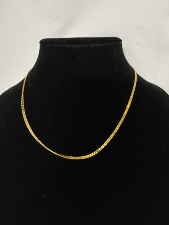 BC Lind Jewelry - Vintage B.C. Lind 14KGE Herringbone Gold 8.5" Necklace